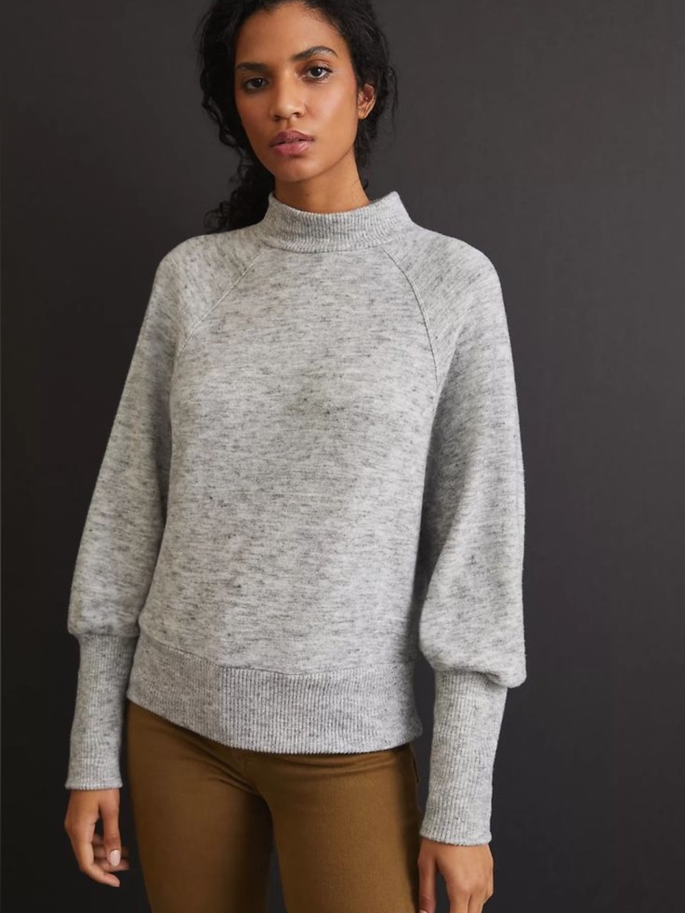 Anthropologie Maeve Laney Mock Neck Sweater